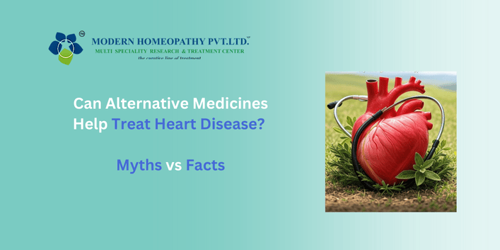 Can Alternative Medicines Help Treat Heart Disease? Myths vs Facts Heart disease has emerged as one of the leading health challenges in India, with a growing number of individuals affected by conditions like hypertension, coronary artery disease, and heart failure. As more people explore solutions beyond conventional treatments, natural and integrative approaches, including homeopathy for heart disease, are gaining attention. Homeopathy offers a gentler, holistic alternative that supports the heart’s health and can be used alongside traditional treatments to improve overall well-being. Let’s explore advanced homeopathic treatment for heart disease and how it provides a comprehensive view of the myths and facts surrounding these natural remedies. Understanding the Modern Cardiac Crisis Heart conditions, such as heart failure, hypertension, and coronary artery disease, have become alarmingly common in modern society. Several factors, including high stress levels, poor dietary habits, and a sedentary lifestyle, contribute to this rise. These conditions strain the cardiovascular system considerably, leading to symptoms such as chest pain, shortness of breath, and fatigue. Given the increasing prevalence of these issues, many are seeking alternatives to traditional treatments, hoping to find ways to support their heart health naturally. Alternative Systems for Heart Health Unlike conventional treatments that focus mainly on managing symptoms, alternative and natural systems, such as homeopathy, aim to address the root causes of cardiovascular issues. Homeopathic treatment for heart disease works by stimulating the body’s healing mechanisms gently and noninvasively. Homeopathy seeks to support cardiovascular function over the long term through this approach, providing a sustainable way to manage heart conditions. The goal is not to replace traditional treatments but to complement them, offering holistic support for heart health. Myths vs Facts About Complementary Cardiac Care Myth: "Only aggressive medication works." Fact: "Gentle systems can aid in chronic management." While conventional medicine often focuses on aggressive interventions, natural remedies like homeopathy provide an alternative, focusing more on long-term management. Homeopathic treatments can be used alongside traditional medications to help improve overall heart health, reducing the need for more invasive treatments. Myth: "Natural remedies are slow-acting." Fact: "Natural remedies can show improvements over time with lifestyle support." Although natural remedies may take longer to show noticeable effects, they can provide sustained benefits when combined with lifestyle changes, such as a heart-healthy diet and regular exercise. Homeopathy works at a pace in harmony with the body’s natural rhythms, leading to lasting improvements. What to Expect in a Holistic Treatment Plan? A modern homeopathy treatments plan for heart disease begins with an in-depth assessment of the patient's health history, including a review of their symptoms, family history, and lifestyle habits. In homeopathy, this personalised approach is essential for selecting the appropriate remedies. Additionally, ECG tracking and other diagnostic tests may be used to monitor progress over time. Lifestyle counselling is crucial in treating heart disease, ensuring patients adopt healthy habits. In some cases, collaboration with cardiologists may be necessary to manage the patient’s condition effectively. Homeopathy is designed to complement medical treatments, not replace them, and a team-based approach ensures the best possible outcome. Strengthen Your Heart with the Healing Power of Modern Homeopathy Natural remedies, including homeopathy for heart disease, offer a promising path to supporting heart health and managing chronic cardiac conditions. Modern Homeopathy encourages you to consult our clinic if you want a more holistic approach to heart disease. Our team can help guide you through natural treatments that complement traditional therapies and improve overall heart health. Our experienced team is dedicated to providing long-term support and has helped numerous individuals manage their heart health with natural, gentle treatments. Contact us today to learn how we can help you on your journey to better heart health. TAKE THE FIRST STEP TOWARDS A HEALTHIER HEART WITH US Frequently Asked Questions (FAQs) Is homeopathy suitable for long-term heart disease management? Yes, homeopathy offers long-term support by focusing on overall heart health. It helps maintain cardiovascular function and reduces symptoms over time. How is homeopathy different from traditional heart treatments? Homeopathy addresses the root causes of heart conditions and works alongside traditional treatments to provide natural, gentle support. What is the role of lifestyle changes in homeopathy for heart disease? Lifestyle changes like diet and exercise are essential in homeopathy for heart disease. These changes support the body's natural healing process and harmonize with homeopathy. Is homeopathy effective for people with advanced heart disease? Homeopathy can be effective in managing symptoms and improving the quality of life for those with advanced heart disease, in combination with conventional treatments. Can homeopathy be used to improve heart function after a heart attack? Homeopathy can be used as part of a recovery plan after a heart attack to promote healing, improve circulation, and reduce inflammation.